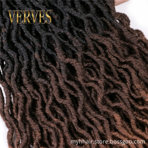 Faux Locs Curly 20 inch 24 roots/pack,Afro Locs twist Ombre Three Tone Synthetic Goddess Locs  Hair extensions Crochet Braids
